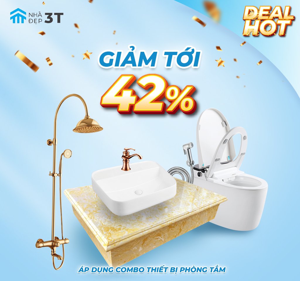ƯU ĐÃI TỚI 42% -  TRỌN BỘ COMBO PHÒNG TẮM, CHỈ TỪ 5.490.000