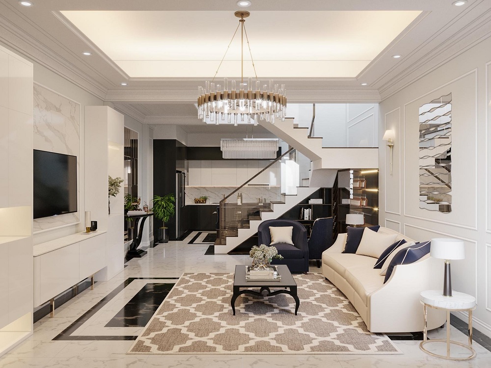 Thiết kế nhà phong cách tân cổ điển kết hợp hiện đại