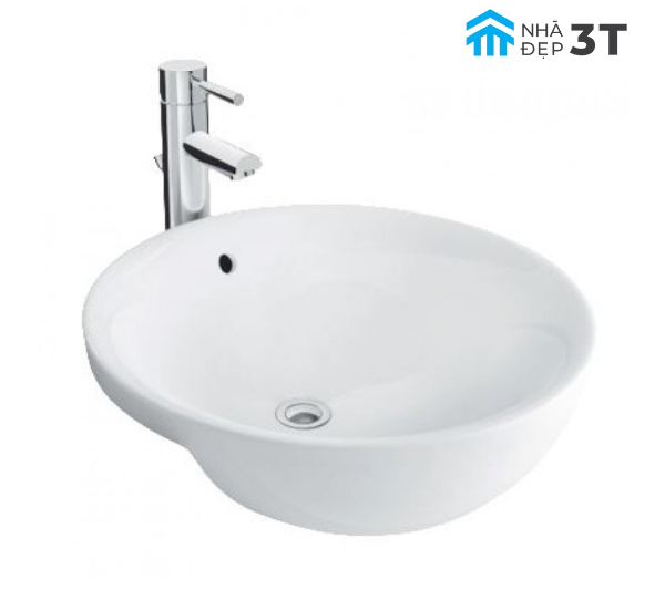 Chậu Rửa Mặt Lavabo Inax L-333V Bán Âm Tròn